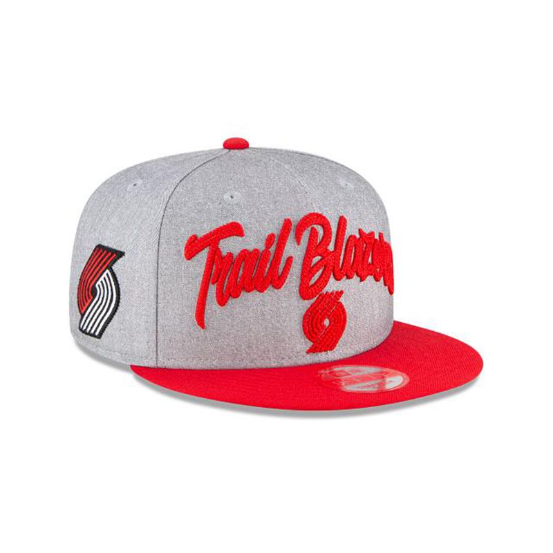 NBA Portland Trail Blazers Official Draft 9Fifty Snapback (BRC3189) - Grey New Era Caps